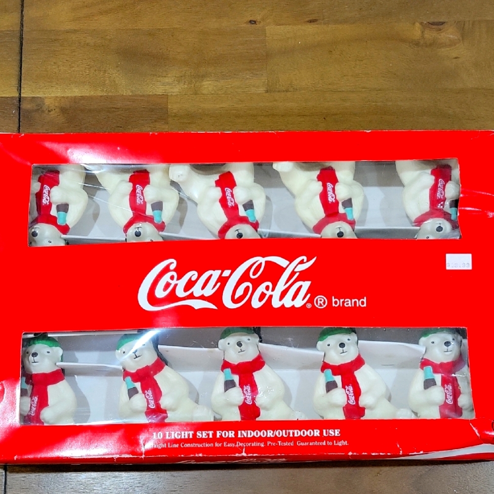 Vintage Coca Cola Polar Bear String Lights